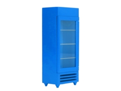 Mini Refrigerador Vertical Para Casa De Muñecas, Escala 1:12, Madera De Abedul, Color Azul.