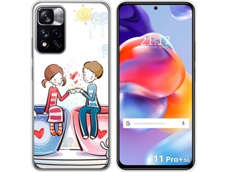 Carcasa para Xiaomi Redmi Note 11 Pro+ Plus 5G TUMUNDOSMARTPHONE Dibujos Café Multicolor