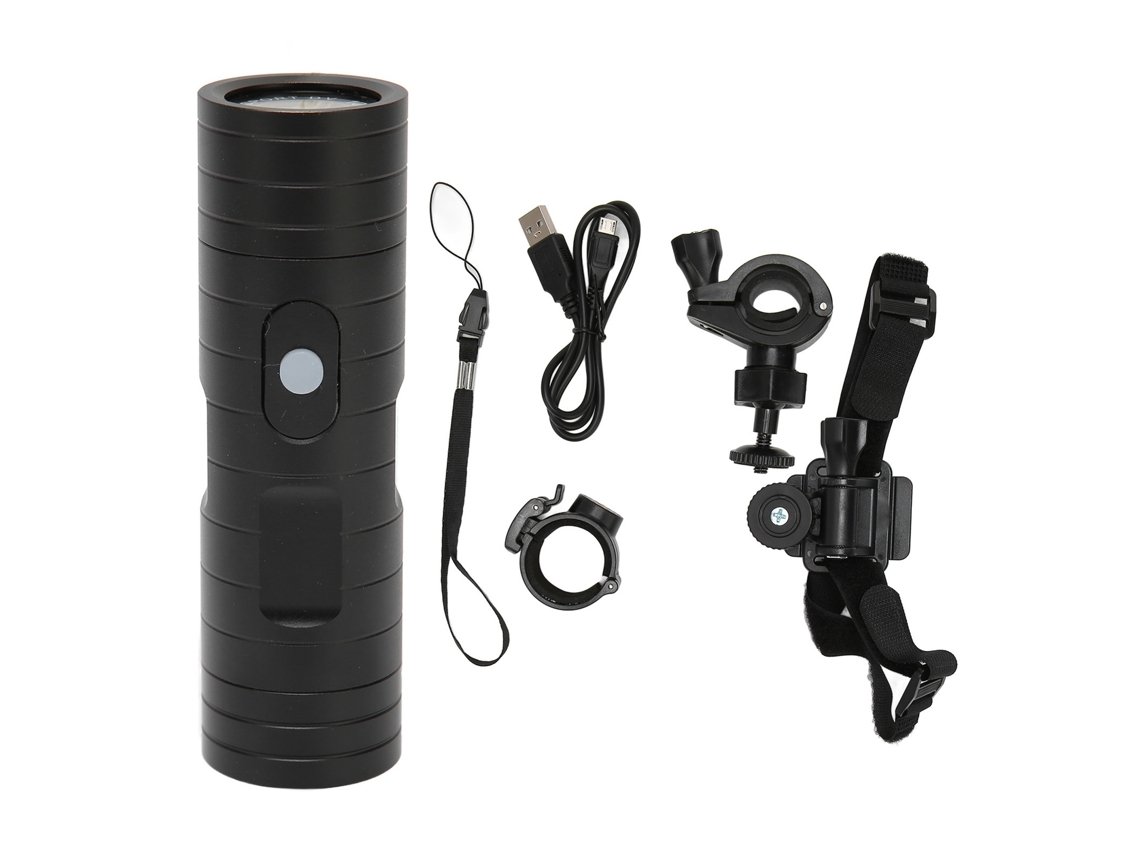 Cámara Para Casco De Bicicleta Con Linterna Led Hd 1080p, Resistente Al Agua Ip66. Mini Cámara Deportiva.