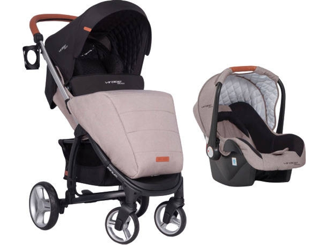 Carrito de Bebé Individual EASYGO Virage Ecco + Starter 0+ Isofix Ready Sand