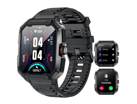 Smartwatch CHRONUS Ak47 HD 1.85'' Pol IP68 Negro