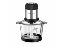 Picadora eléctrica Sokany SK-7025A de 800 W y 2,0 L, color plata.