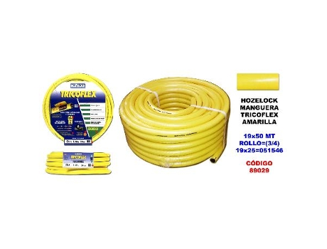 Hozelock manguera tricoflex amarilla 19 rollo 50 m 051546