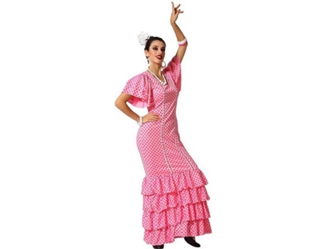 Disfraz de Mujer ATOSA rosa flamenca (Tam: M/L)