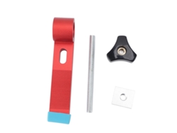 Kit de prensa de aluminio para riel en T para carpintería, color rojo