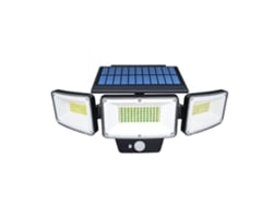 2026-luz De Pared Solar Led De Alta Luz Con Sensor Exterior Jardín Triple Cabeza Panel Solar Policristalino Iluminación Automática En La Oscuridad