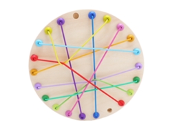 Juego interactivo de rompecabezas de cuerdas de madera con múltiples niveles para niños: desenredando cuerdas.