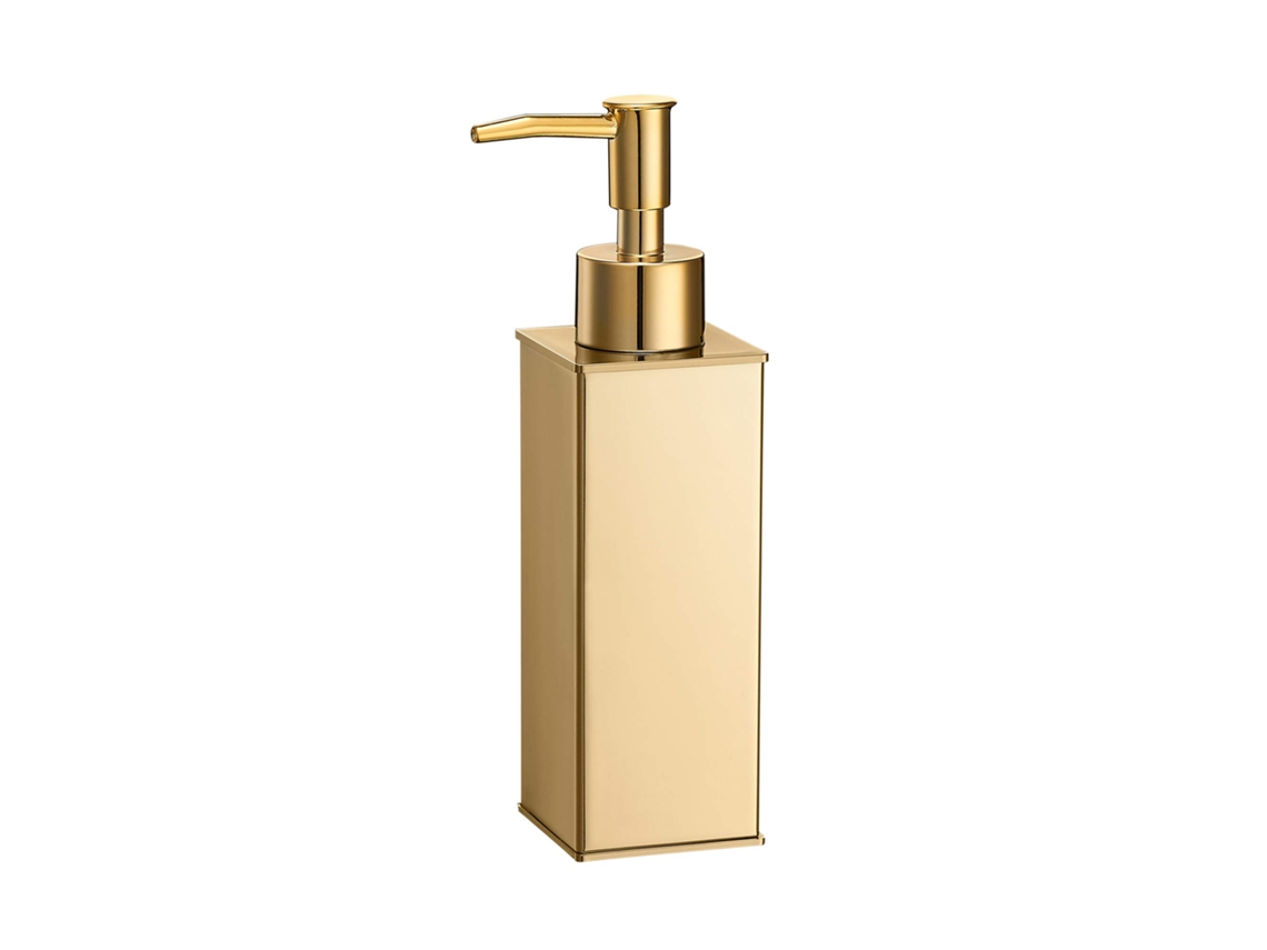 Dispensador vertical de jabones, acero inoxidable dorado, recargable | SIN MARCA