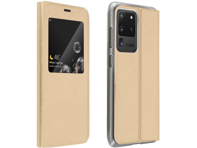 Funda Samsung Galaxy S20 Ultra AVIZAR Ventana Dorado