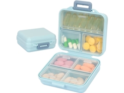 Botiquín Portátil Con 7 Compartimentos Para Viajes, Recipiente Para Vitaminas Diarias, Ideal Para El Bolso Y El Bolsillo.