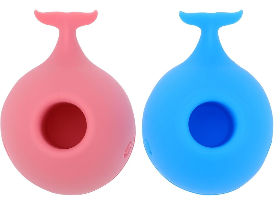 Suporte De Silicone Em Formato De Baleia Para 2 Escovas De Dente, Mantém As Escovas Limpas E Organizadas No Banheiro