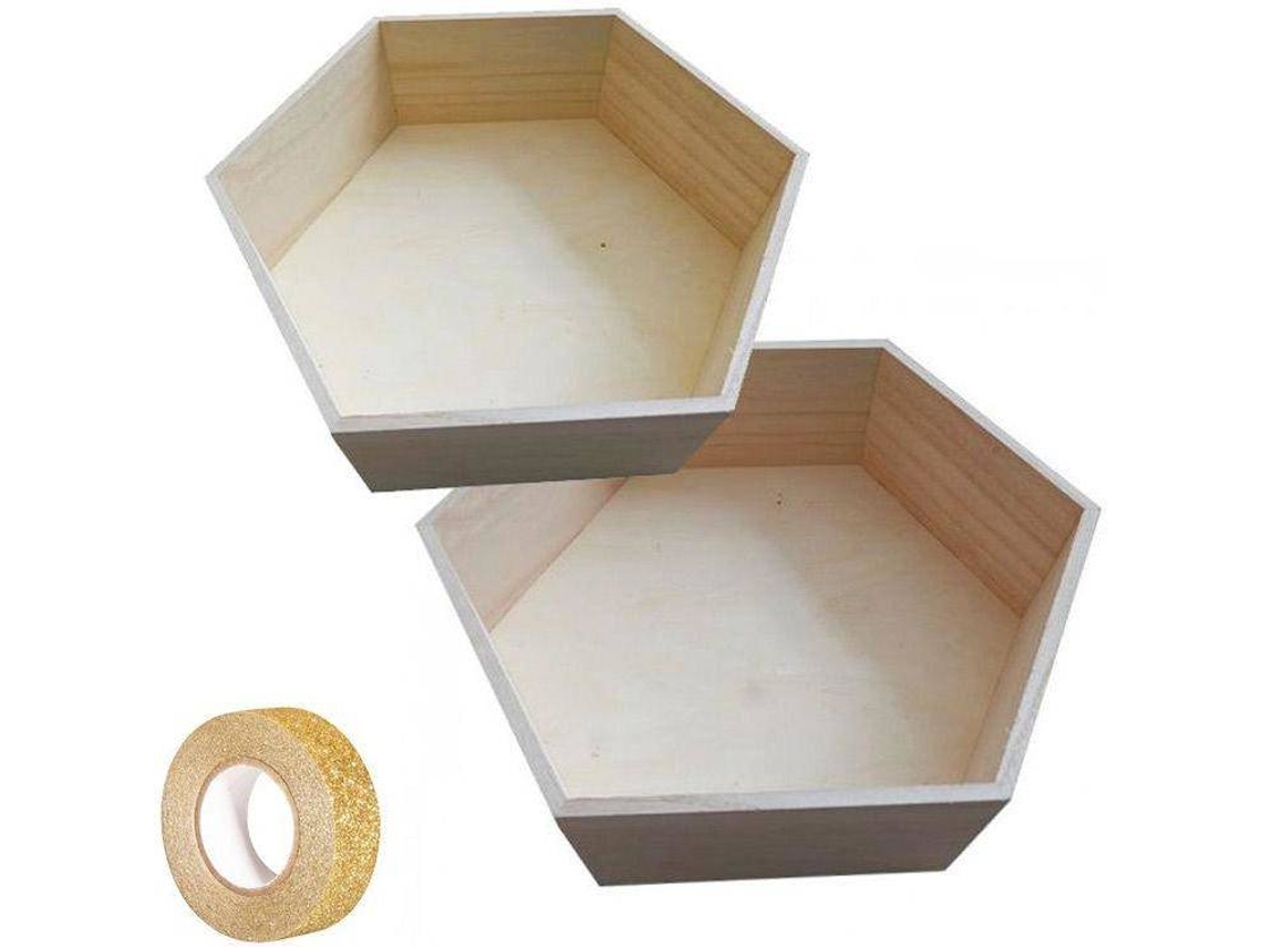 Estante YOUDOIT (Dorado - Madera - 39x34 cm)