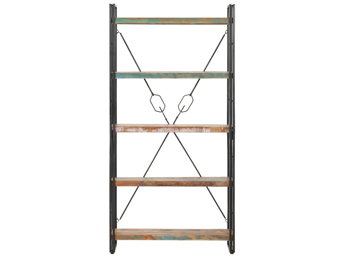 Maison Exclusive - Estantería De 5 Niveles De Madera Maciza Reciclada 90x30x180 Cm