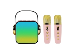 Mini máquina de karaoke para niños, altavoz portátil de karaoke con Bluetooth y 2 micrófonos inalámbricos, juguetes de cumpleaños para niñas Yizhood
