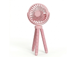 Ventoinha Portátil Dobrável 500mah 3 Velocidades Com Rotação 360º Pritech Pbp-1119 Rosa