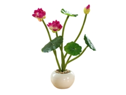 Bonsái de loto redondo, plantas artificiales para decoración de interiores. JEIIBRZUI
