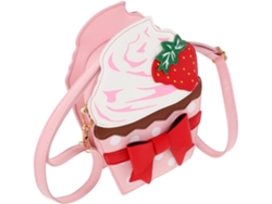 Bolso Bandolera Con Diseño De Fresa Para Niñas En Piel Sintética Con Lazo, Bolso Pequeño Y Bonito Con Correa Para El Hombro.