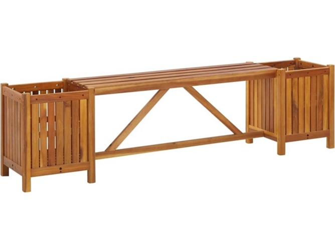 Banco de jardín VIDAXL Marrón Madera (150x30x40 cm)