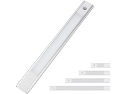 Iluminación bajo armarios con sensor de movimiento, luz cálida, recargable por USB, 30 cm (12 pulgadas)