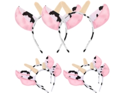 Lot De 6 Serrage, Têtes En Peluche Cornes De Vache