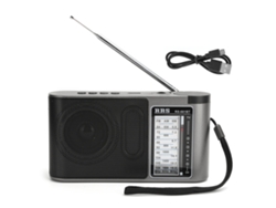 Receptor De Radio Bluetooth 4.0 Multibanda Portátil Con Antena Telescópica De Mano (gris)