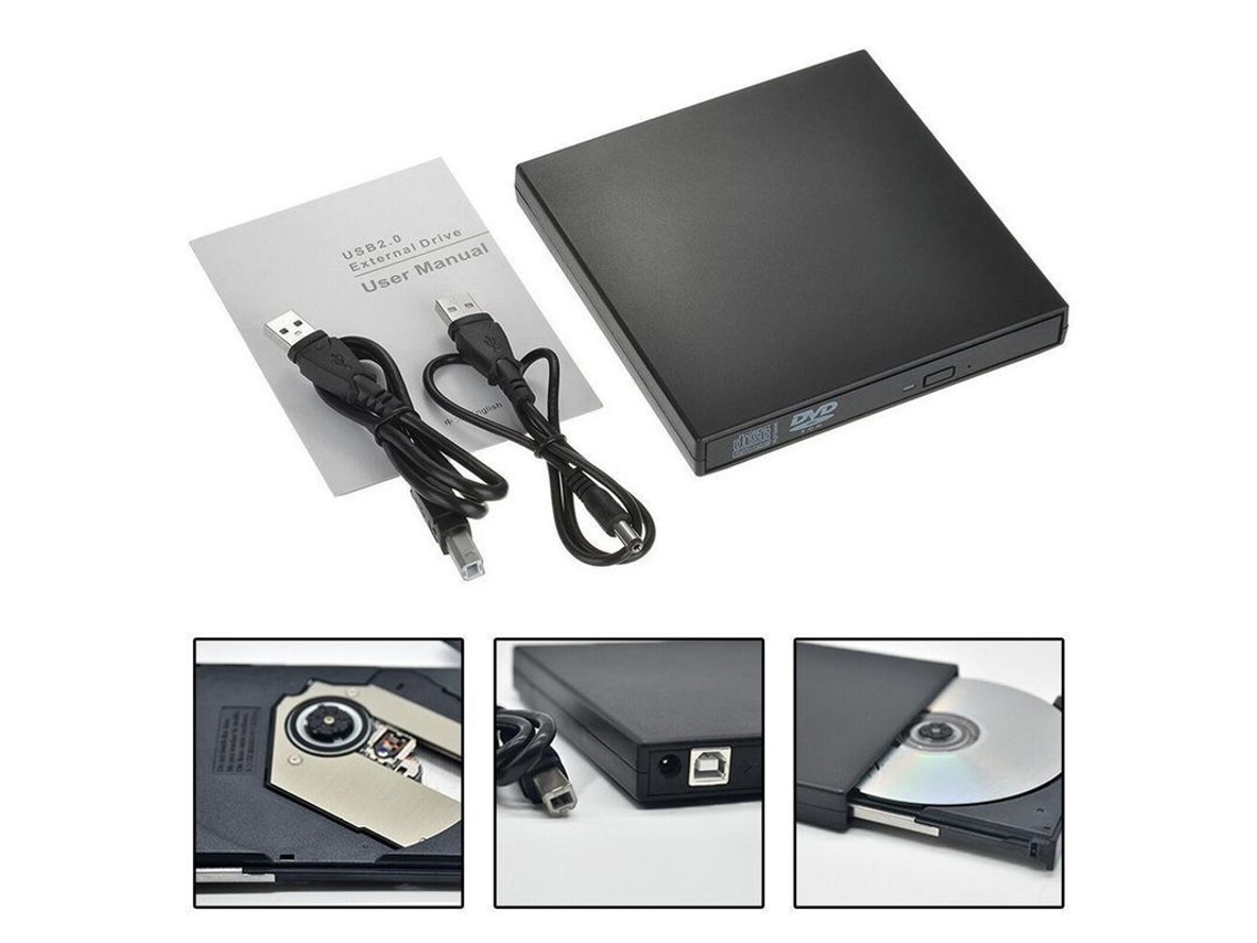 Unidad Externa Delgada Para Lectura Y Escritura De Cd-rw/dvd Rom A Través De Usb Para Portátiles Y Pc Gsb