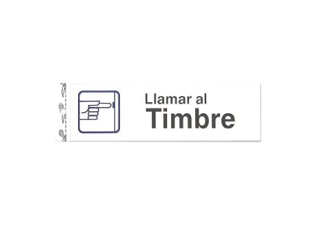 Placa aluminio plata 150x45 timbre