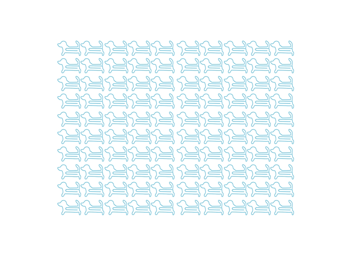 100 Clips Antideslizantes Con Forma De Perro Para La Escuela/oficina - Azul