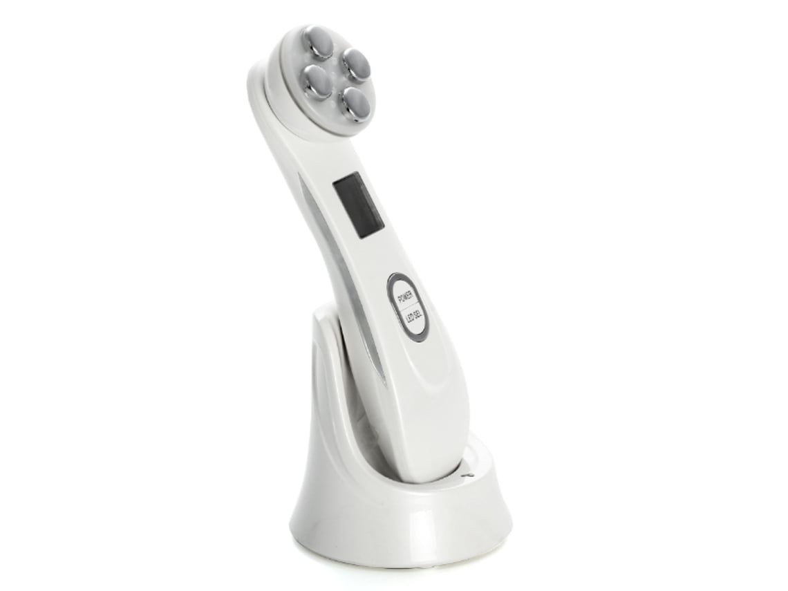 Yunzii RF Beauty Instrument, 6 modos de cuidado de la piel con luz LED, antiarrugas y antienvejecimiento, color blanco