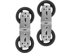 Juego de 2 poleas dobles de plástico, para ejercicio físico, uso doméstico y entrenamiento de fuerza.