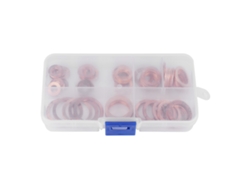 Kit 80 Arandelas De Cobre Sólido Para Tapón De Aceite, Juego De Motor Con Caja