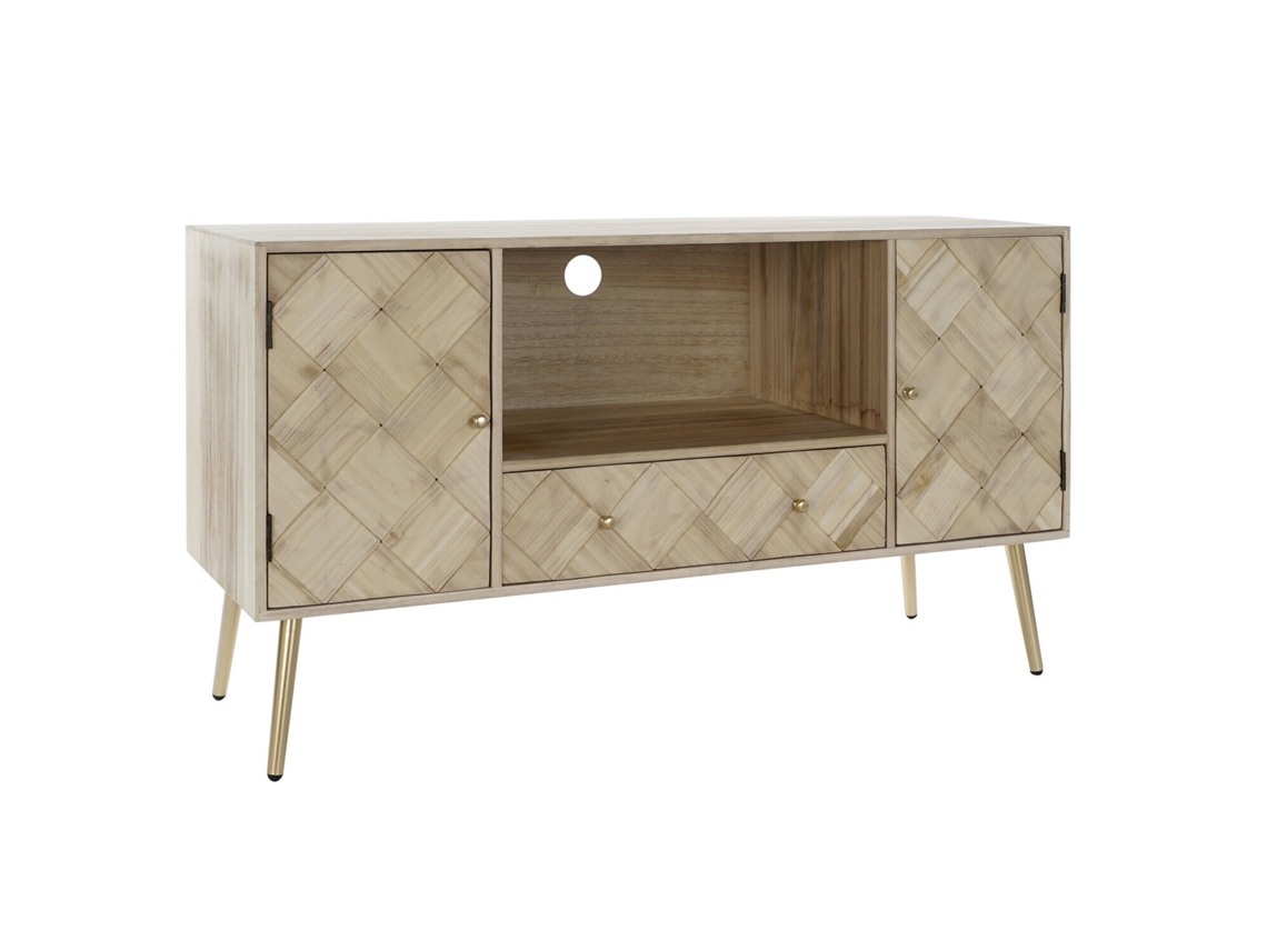 Mueble Tv Paulownia Pino Natural 118x40x65cm