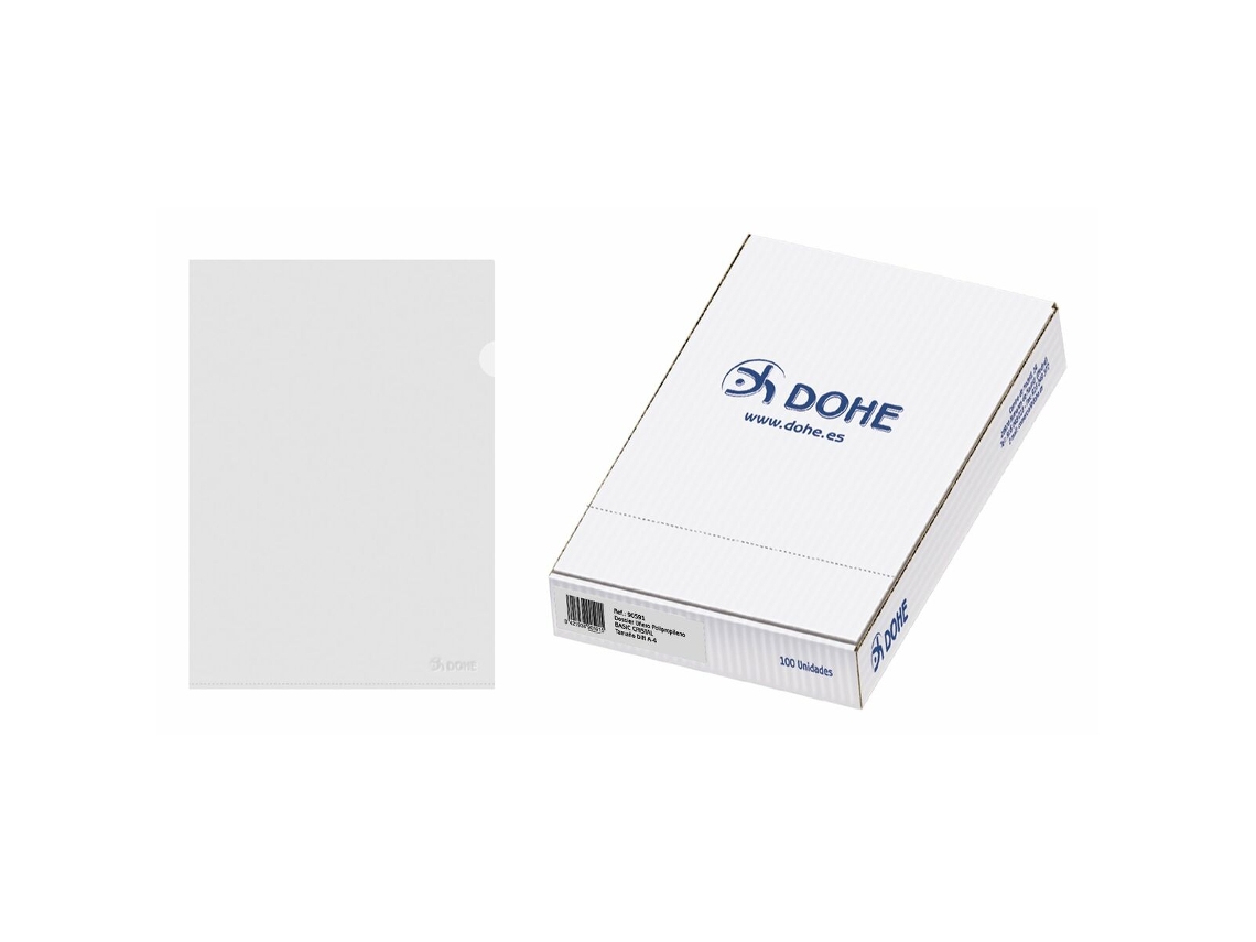 Portadocumentos DOHE Transparente A4 100 Unidades