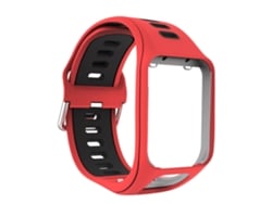 Rebe-cinto De Pulseira De Silicone Para Tomtom Spark Runner2/3 Preto Vermelho