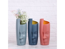 2026-vaso Creativo Imitación Cerámica Plástico Nórdico Naranja Decoración Salón Resistente Liviano