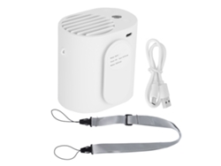 Ventilador Portátil Pequeño Usb Mini Para Deporte Al Aire Libre, Acolchado En La Cintura, Herramienta De Enfriamiento Con Luz Eléctrica Blanca
