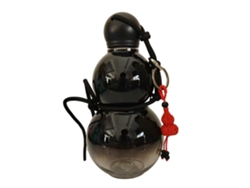 Botella De Agua Deportiva Estilo Calabaza China, Botella De Agua De Viaje Para Gimnasio, Camping, Senderismo, Negra Rosewell