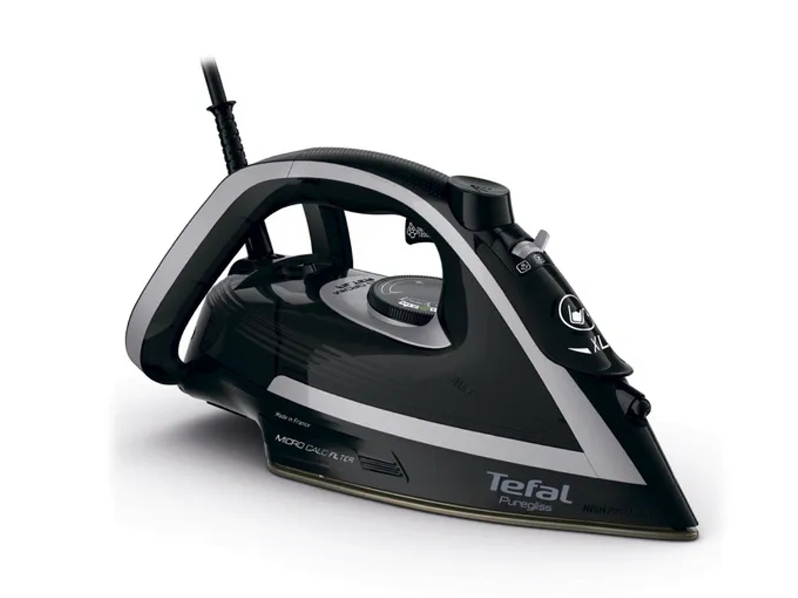 Puregliss FV8062E0 plancha Plancha vapor-seco Durilium AirGlide Autoclean soleplate 3000 W Negro, Gris TEFAL