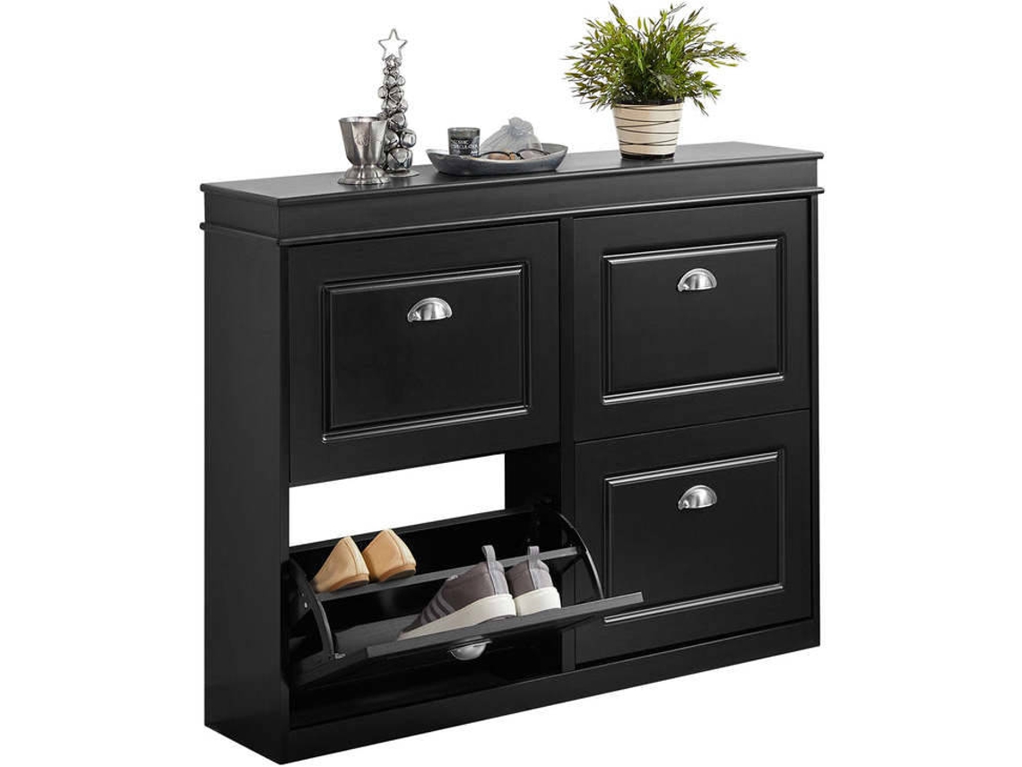 Zapatero SOBUY (Negro - 105x24x82 cm)