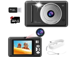Cámara Infantil 4k 48mp Pantalla De 2,7" Tarjeta De 32 Gb (negra)