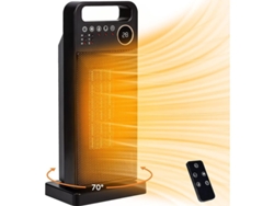 Calefactor Eléctrico Para Baño Ptc De 2000 W, Termostato Ajustable, Temporizador De 2 A 12 Horas, Oscilación De 70°.