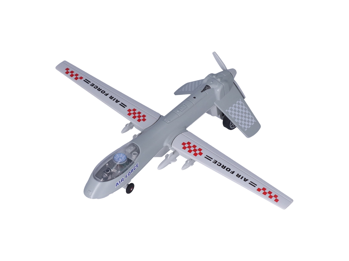 Ats-modelo De Avión De Aleación Para Niños Con Luz Y Música Juguete Exquisito Coleccionable Regalo Gris