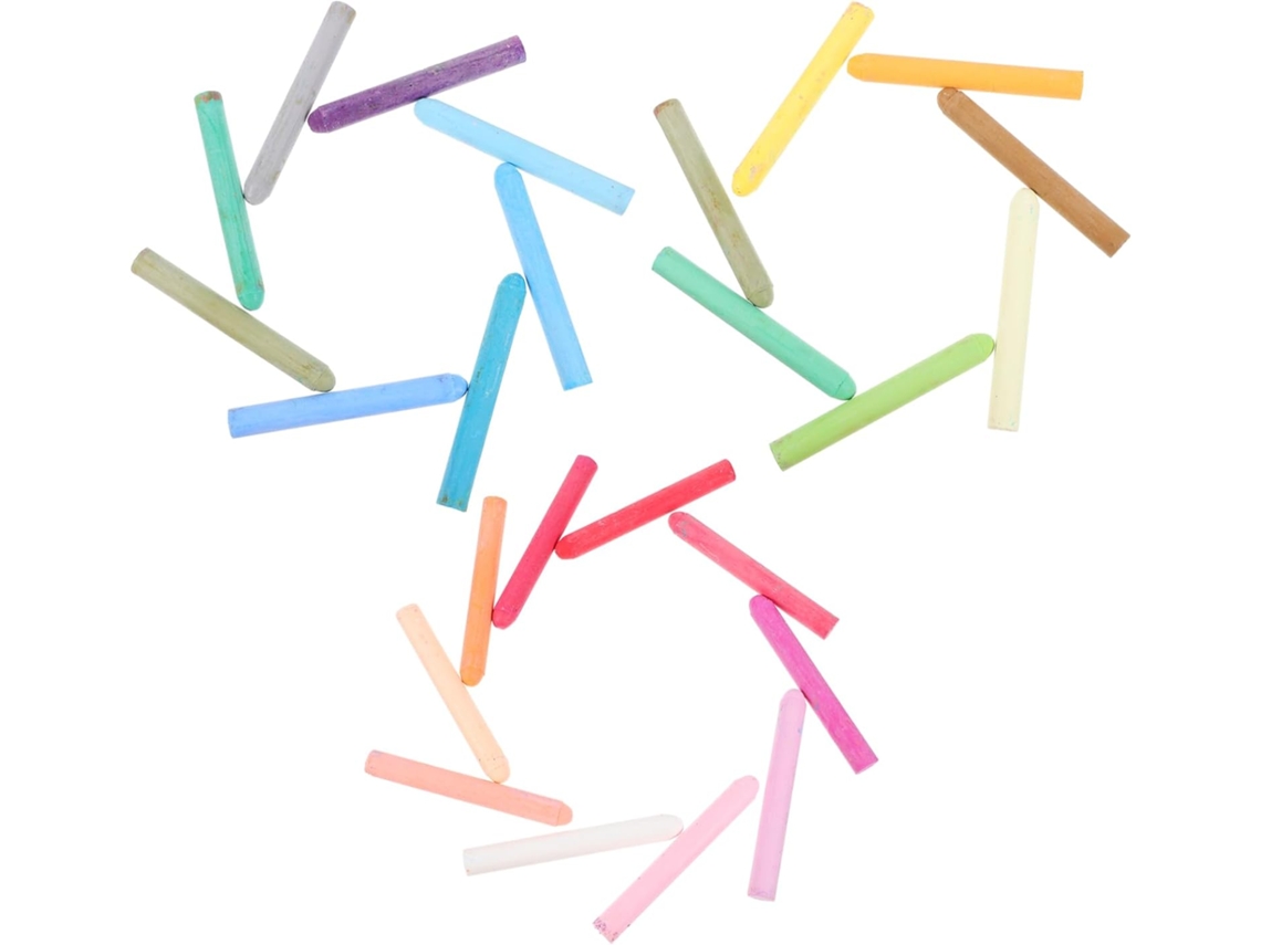 24 Tizas De Colores Para Acera, Tizas Sin Polvo Para Dibujar Al Aire Libre, Útiles Escolares Para Profesores.