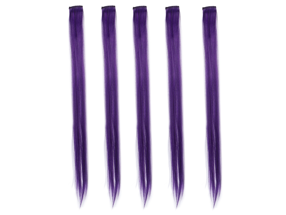 5pcs Pinzas De Pelo Morado Para Fiesta De Cosplay, Longitud Aprox. 55cm, Fáciles De Usar Y Manejar