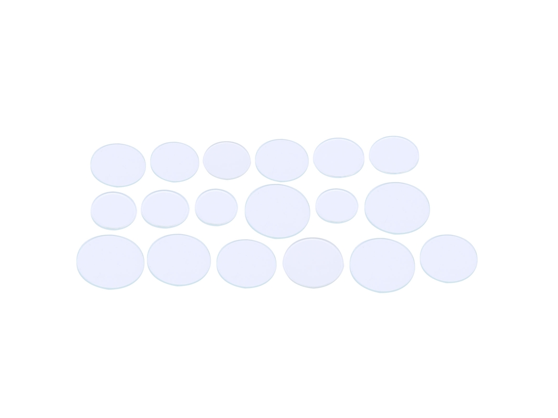 18 Piezas Cristal Plano Transparente Para Relojes Lente 16‑24.5mm Accesorios De Relojes