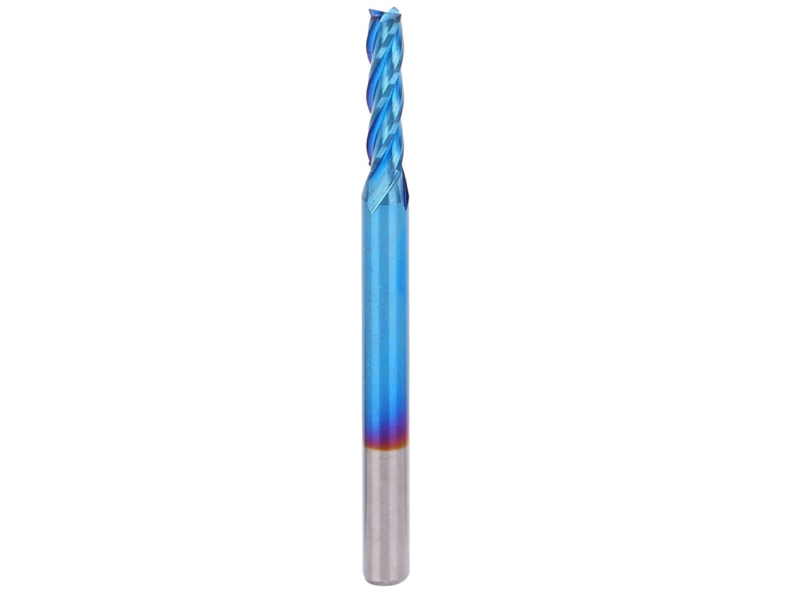 Fresa De Extremo De Acero De Tungsteno De 4 Filos Con Recubrimiento Nanoblue, Máquina Cnc, 3.175x2.5x10