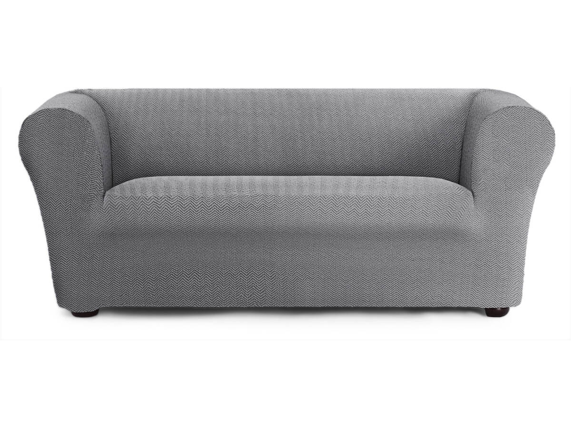 Funda de Sofá 3 Plazas EYSA Chester/Klippan Premium Jaz Tejido Multielástico (230 x 110 x 100 cm - Poliéster y Algodón - Gris)