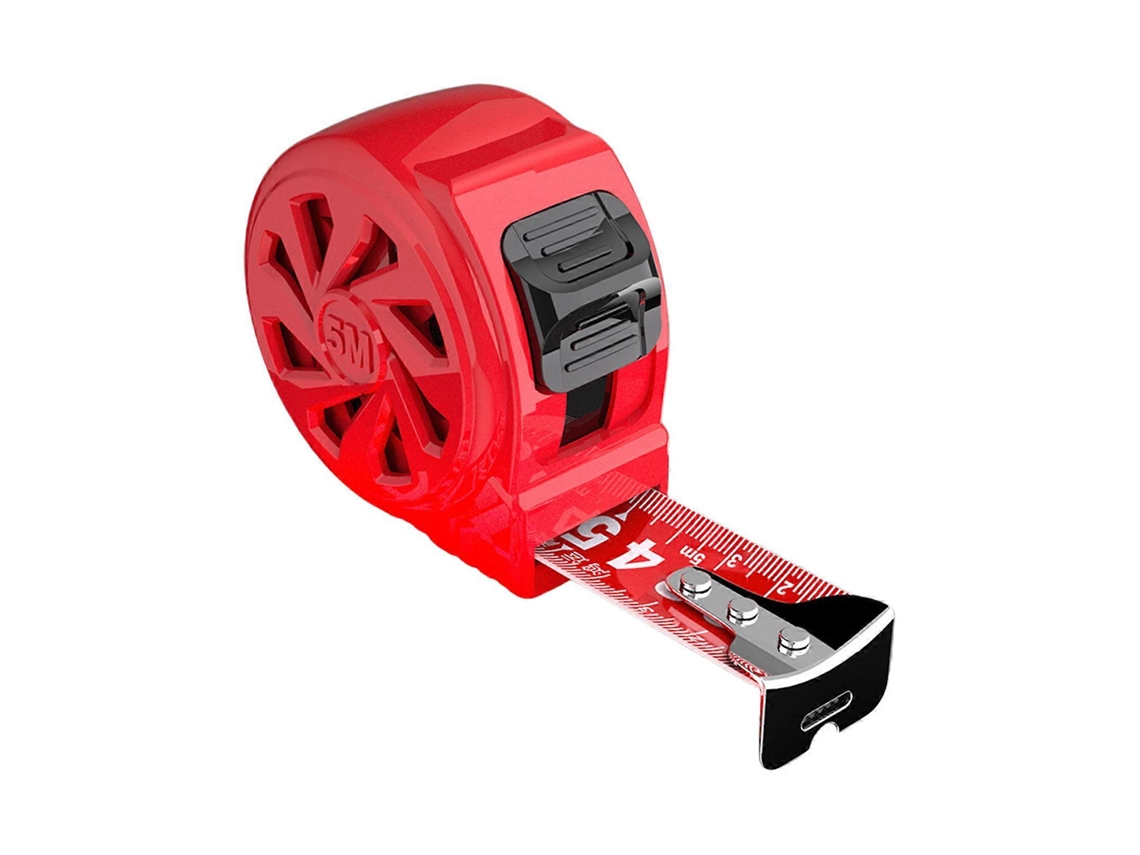 Cinta métrica roja de alta visibilidad, resistente a la humedad, para uso diario, aplicaciones profesionales de construcción, Rosewell