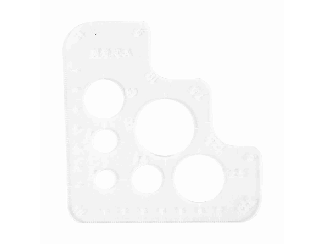 Plantilla de perforación de cuero acrílico transparente