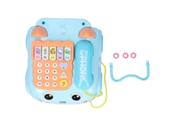 Teléfono De Juguete Educativo Para Niños Con Efecto De Luz Y Música - Simulación Azul